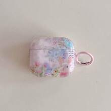 Minimalist Cute Cartoon 3D Flower & Rabbit Pattern Glossy Earphone Protective Case, Suitable For AirPods 1 2 3 4 Pro Pro2 Pro3 Bluetooth Earphones - Multicolor - View 16