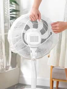 5 chiếc bọc quạt tròn bằng sợi microfiber có thể giặt được, có lưới chắn ngón tay, thích hợp sử dụng tại nhà và văn phòng, thiết kế viền hình hoa sen, kiểu dáng tối giản, cấu trúc chắc chắn. - Nhiều màu - Xem 4