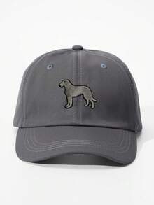 1pc Embroidered Irish Wolfhound Baseball Cap, Adjustable, Suitable For Spring/Autumn Travel, Fashionable Sun Protection Hat, Y2K Style Cap - Baseball Cap - View 7