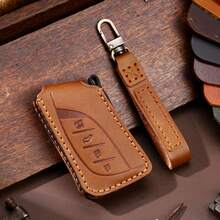 1pc Handmade Genuine Leather Key Fob Holder Case Cover For Lexus/ Key - one-size - View 11