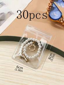 10/31件套亚克力首饰盒套装，含PVC首饰收纳袋，抗氧化防褪色，可用于收纳耳环、项链、首饰、小礼物、配饰、派对礼品袋、透明化妆品收纳盒，适用于房间、家居、卧室、浴室、住宅、粉色房间、客厅装饰、旅行用品、礼品袋、送给妈妈、爸爸、男士、朋友、老师的礼物、生日礼物、婚礼礼物、办公桌、书架、配饰、礼品盒、趣味礼物、收纳 - A - 查看 10