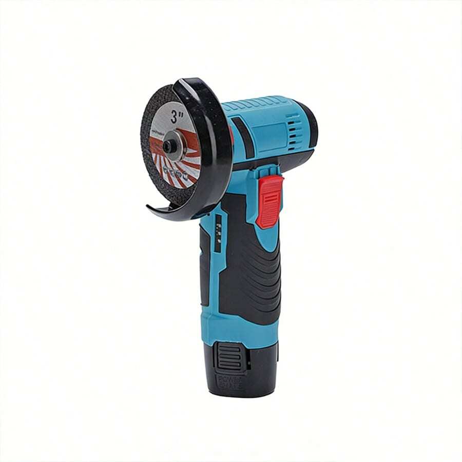 无线锂电池小型角磨机，电动研磨切割抛光机，迷你抛光机，高速，静音 - 藍色 - 查看 1