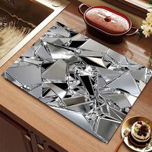 1pc, 2D Flat Protective Cover, Fashionable And Easy To Clean, Suitable For Any Kitchen, Washing Machine, Dryer, Furnace Panel Protective Device And Glass Furnace Cover - Multicolor - View 13
