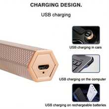 4件套便携式电动面部脱毛器，USB充电式眉毛、鼻子、颈部、腿部、手臂、比基尼部位脱毛器，玫瑰金，温和有效的全身脱毛设备，脱毛套装，个人护理套装 | 时尚修剪器 | 耐用结构 - 款式隨機出貨 - 查看 8