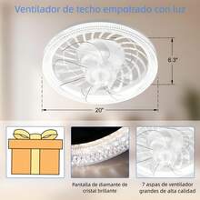 Ventilador de enchufe de luz con mando a distancia de 12 pulgadas, con rosca para espacios pequeños, sin ventilación, necesita ventilación y flujo de aire para secar, infinitamente ajustable - Blanco - Ver 5