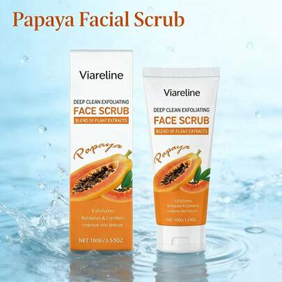 100g Deep Cleansing Exfoliating Paste - With Plant Extracts - Improves Skin Texture - Fresh & Comfortable