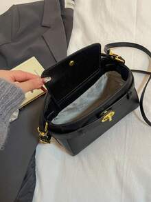 简约风格日常通勤百搭2026新款优雅精致女士斜挎包 - 黑色 - 查看 11