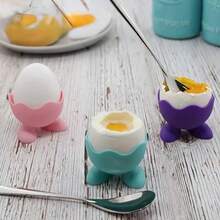 10pcs Silicone Egg Holders, Durable And Stackable, Suitable For Boiling Eggs, Breakfast Preparation And Kitchen Display, Kitchen Utensils Tools, Kitchen Restaurant, Creative Stand, Party Gift, Kitchen Gift - Multicolor - View 2
