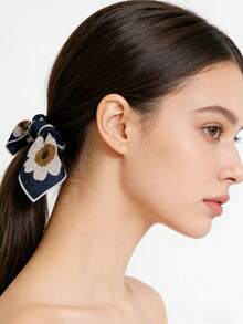 1 chiếc khăn vuông nhỏ họa tiết Bohemian/khăn trùm đầu mới dành cho nữ, họa tiết hoa, đa năng, dùng cho mùa xuân/hè - QM58027 - Xem 5