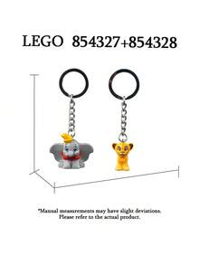 LEGO 854327 854328 Keychains: Simba & Dumbo Cute Bag Accessories - Multicolor - View 4