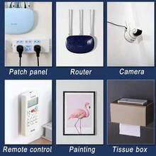 1-50对双面自粘墙钩，强力粘性，透明无痕，适用于厨房卧室墙面收纳 - 彩色 - 查看 8