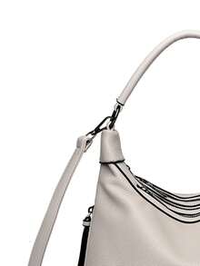 Women Handbags PU Leather Women Shoulder Bag Fashion Luxury Ladies Messenger Bags High Quality Female Tote Bag - Light Grey - View 8