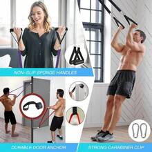 Resistance Bands Heavy Duty Set Gym Exercise Assisted Pull Up Fitness Workout - Black - View 8