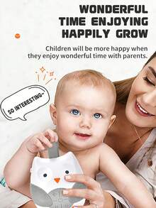 猫头鹰造型月光旋律夜灯安抚器，便携式婴儿推车悬挂音乐玩具 - 彩色 - 查看 11