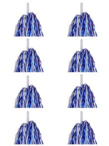 Aluminum Foil Long Thin Ribbon Cheerleading Pom Poms, PE Material Waterproof 20g Ribbon Handle Baton, Reusable Handle Pom Poms, Suitable For Cheerleading Support Pom Poms, Dance Team Performance Tools, Outdoor Square Dance Pom Poms, Fan Support Cheering Props Set - Multicolor - View 15