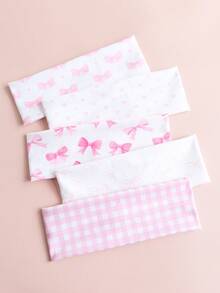 1pc Cute & Sweet Bowknot Heart Plaid Print Hair Clip, Versatile Daily Wear - Multicolor - View 4