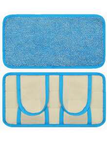 1个/2个平板拖把替换头，超细纤维垫，高吸水性，干湿两用，适用于大多数平板拖把，易于清洁，家居生活，家用清洁，超强吸水可重复使用拖把垫，涤纶清洁布，适用于干湿地板清洁，易于更换的拖把垫，干湿擦拭 | 连接垫 | 清洁布，地板清洁拖把布，平板拖把布 - 多色 - 查看 12