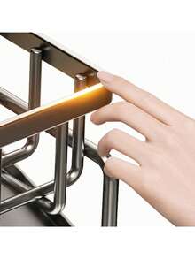 1pc Stainless Steel Kitchen Sink Organizer Rack With Sponge Holder, Soap Dish, Cloth Hook, 2026 New Kitchen Sink Basket, Sink Storage Basket, Sink Basket Organizer - Multicolor - View 5