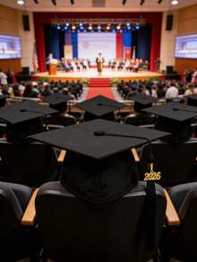 1顶黑色毕业帽，带2026流苏，适用于学士和硕士学位，男女通用，成人款哑光帽檐，毕业派对装饰，毕业派对拍照道具，2026届毕业季，礼物 - 多色 - 查看 4