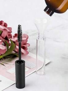 Bộ 10 chai đựng mascara rỗng màu đen 10ml kèm cọ chuốt mi, nắp, nút cao su và phễu, hộp đựng mỹ phẩm chống rò rỉ có thể tái sử dụng để tự làm serum dưỡng mi dầu thầu dầu, mascara tùy chỉnh, kem kẻ lông mày, dụng cụ trang điểm cỡ nhỏ tiện dụng cho salon làm đẹp, bộ trang điểm chuyên nghiệp, quà tặng cho người yêu thích trang điểm sử dụng tại nhà. - màu đen - Xem 5