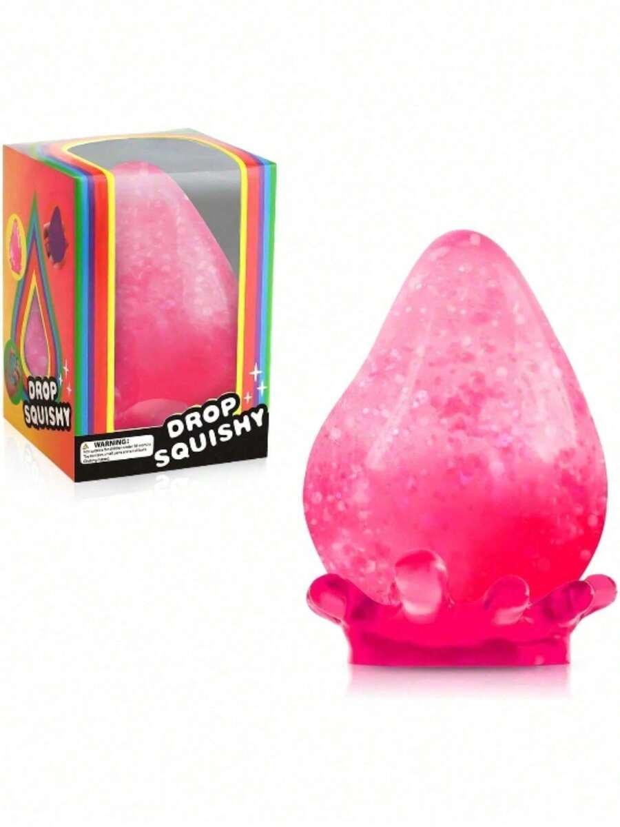 Nee Doh Dreamy Water Drop Swirl Cube Squishy Toy, Malt Sugar Slow Rising Stress Ball, Anxiety Relief Fidget Toy - Hồng - Xem 1