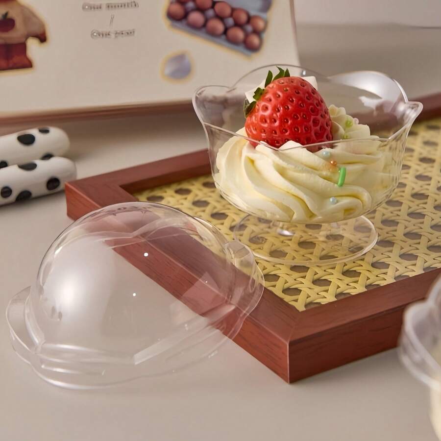 20 piezas Tazas de postre, Tazas de degustación, Tazas de pastel, Tazas de mousse, Suministros reutilizables para fiestas y vajilla de restaurante - transparente - Ver 1
