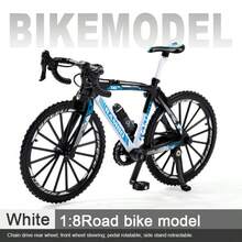 2026新款弯把赛车自行车1:8比例仿真自行车模型玩具，自行车模型摆件，桌面装饰品，派对餐桌装饰，生日/节日礼物，完美礼物 - 彩色 - 查看 12