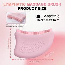 New Lymphatic Contour Face Brush, 1pc/2pcs Silicone Pink Facial Contour Brush For Shaping And Lymphatic Massage, Eye & Neck Care - Multicolor - View 8