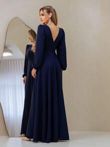 Scarlet Long Sleeve Dress NM Nana Marie - 藏蓝色 - 查看 2