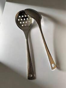 2 件装不锈钢汤勺，带长柄和鱼鳞设计，适合餐厅和家庭使用圣诞礼物 - 彩色 - 查看 4