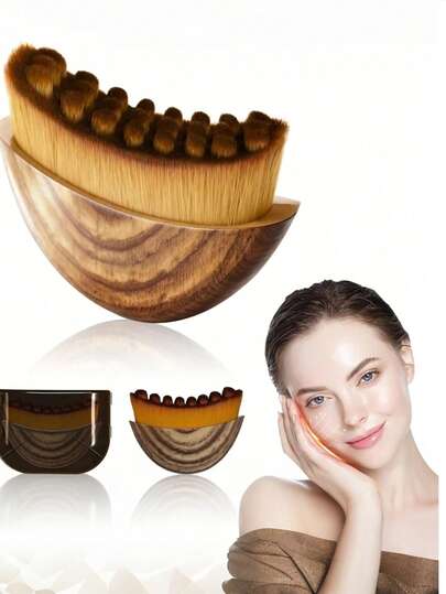 Manual Lymphatic Drainage Facial & Body Massage Brush, For Facial Cleansing, Jawline Sculpting, Relieving Puffiness And Fatigue, Portable Skincare SPA Tool Suitable For Sensitive Skin
