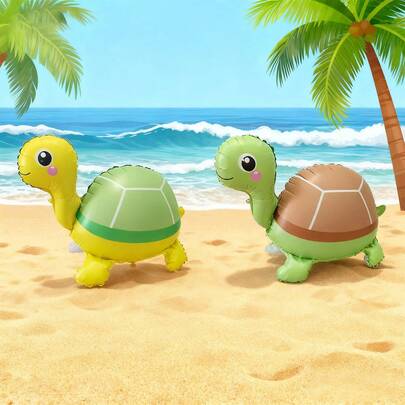 2 piezas Globos de animales con forma de tortuga de 72cm de color mate, adecuados para la decoración de fiestas con tema oceánico