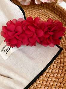 1pc 2026 New Rose Flower & Banana Clip, Hair Claw Clip For Updo Hairstyle - Multicolor - View 7