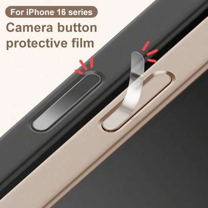 TPU Camera Button Protector Film For IPhone 16 Pro Max/Pro Plus, Anti-Scratch And Anti-Sweat, Precise Cutting, Enhanced Touch Response, Compatible With Phone Cases