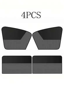 2/4pcs Magnetic Car Window Sunshade - 1 Second Installation Mesh Curtain Fit For Side Windows - With UV Protection And Heat Insulation, Also Breathable - Suitable For Sedan, SUV And Truck - A - View 12