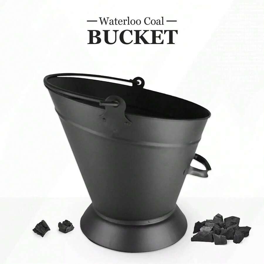 Waterloo Style Black Fireplace Scuttle - Coal Bucket Traditional For Fire Logs - Multicolor - View 1