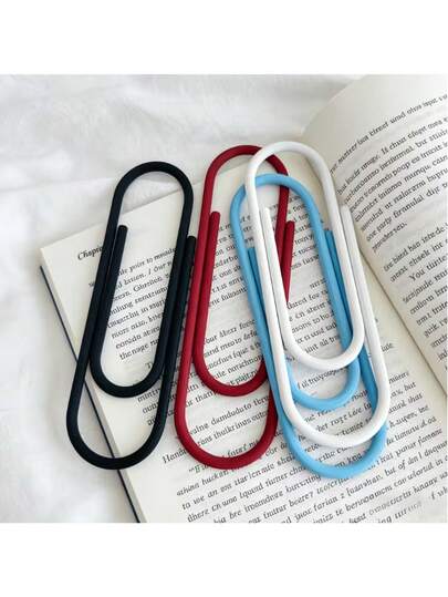مشابك ورق بلاستيكية كبيرة الحجم لإشارات الكتب، مثالية لعشاق الكتب والطلاب ومستلزمات المكتب. لا تقلق بشأن فقدان الصفحات مرة أخرى! مشابك ورق كبيرة الحجم جميلة وحيوية لإشارات الكتب، أدوات قرطاسية للطلاب، ومستلزمات المكتب، وعناصر العودة إلى المدرسة