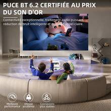 Projector With Bluetooth & WiFi - Mini Smart Movie Projector | A5Pro 4K Portable Home Theater, 800LM Brightness | Auto Keystone & Focus For TV Stick, Laptop, Smartphone Via USB & Video Ports | Android Built-In For Outdoor, Bedroom, Camping, Travel | Ultimate Proyector 4K Gift (HD 1080P Compatible) - 查看 8