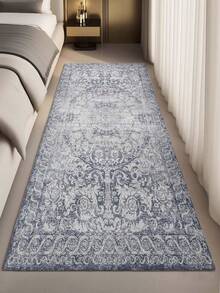 1pc Vintage Style Large Area Rug, New Faux Wool Washable Bottom Indoor Carpet, Living Room Rug, Sofa Rug, Bedroom Rug, Bedside Anti-Slip Mat, Room Floor Mat, Dining Kitchen Rug, Office Chair Pad, Entryway Doormat, Outdoor Picnic Blanket, Camping Mat - Multicolor-1 - View 5