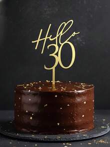 1件/3件裝 壓克力生日蛋糕裝飾 30歲、40歲、50歲、60歲生日派對蛋糕插牌與數字蛋糕裝飾配件，適用於萬聖節、聖誕節、新年、情人節及各種派對活動 - styleA - 查看 7
