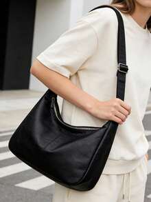 2026 Spring/Summer New Collection Bag Vintage Crossbody Bag For Women, New Korean Fashion Handbag Tote With Large Capacity Shoulder Bag Back To School, Teachers Gift Ideal Gift, Thank You Gift Idea, Appreciation Gifts, Monogrammed Gifts Bag, Reusable, Teacher Bag Educator, Mom Ideal Brides Maid Gifts, Retro Inspired Bag, Retro Inspired Vintage Bag For Women, Street & Japanese Bag For Women, New Fashionable Big Bags For Women - 黑色 - 查看 3