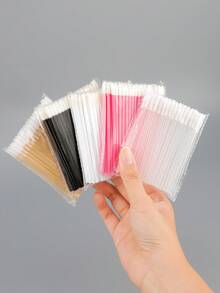100/250 Pcs Disposable Lip Wands - Lip Brushes, Lipstick & Gloss Applicators - Lint Free Makeup Applicator Brush Beauty Tool - Multicolor - View 10