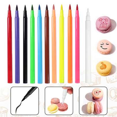 Edible Markers, Colorful Food Coloring Pens For Decorating Cookies, Fondant, Gum Paste, Icing, Macarons, DIY Easter Eggs, Marshmallows, Fruits