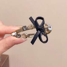 1个可爱蝴蝶结PU皮革发夹，百搭日常佩戴发夹 - 彩色 - 查看 8