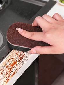 2个装的钻石砂纳米魔力海绵刷是一款厨房家用除锈和清洁锅具的神奇工具。它是一款用于清洁锅底黑色污渍的海绵刷。 - 圓形 - 查看 7