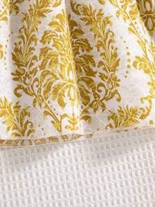 女婴情人节度假风镂空吊带裙 - 芥末黃 - 查看 4