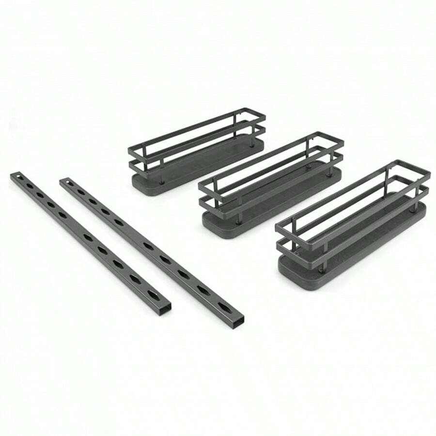 Miroytengo Porta-temperos de cozinha Titane, 35x32,7/35x10 cm, armário de aço cinza antracite, kit de montagem com manual de instruções, ideal para armazenar temperos, LARGURA 35 cm, ALTURA 54,6 cm, PROFUNDIDADE 9,8 cm.. - Cinza - Ver 1