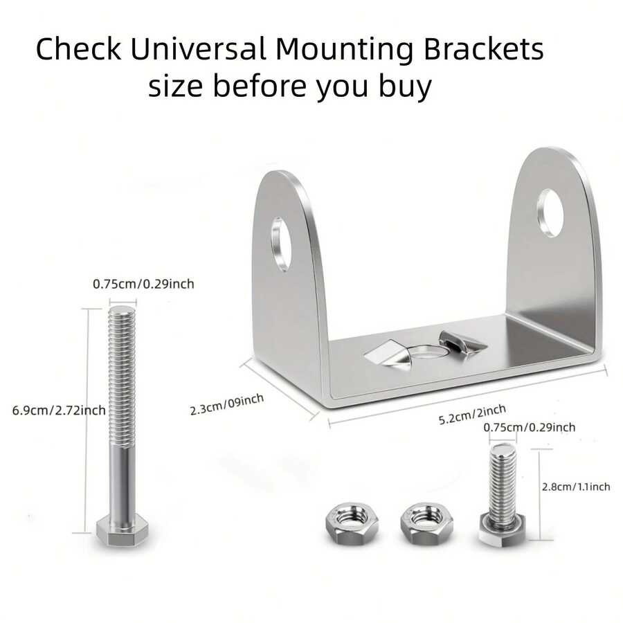 Stainless Steel Mounting Base Brackets Adjustable Mount Bracket Kits For Round And Square 4.5Inch 27W 42W 51W LED Light Bar - LED Work Light Bracket - View 1