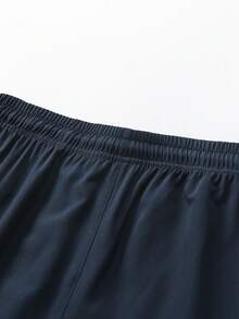 Celana Olahraga Luar Ruangan Pria dengan Kantong Resleting dan Tali Serut di Pinggang, Modis dan Serbaguna untuk Bersepeda, Mendaki, Gaya Boyfriend, Musim Semi/Panas - Navy Blue - View 6