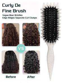 Curling Hair Brush, Suitable For Styling, Shaping And Setting Curly Hair, For Both Men And Women, Can Be Used On Dry Or Wet Hair - 粉紅職業 - 查看 2
